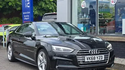 Used Audi A5 S-Line 190 HP (139 kW) 2018 Black Coupe