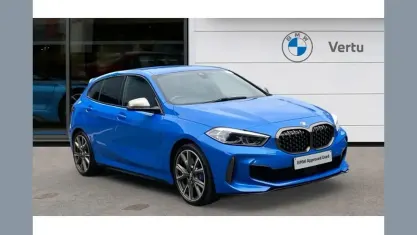 Used BMW M135 M Sport 306 HP (225 kW) 2019 Blue Hatchback