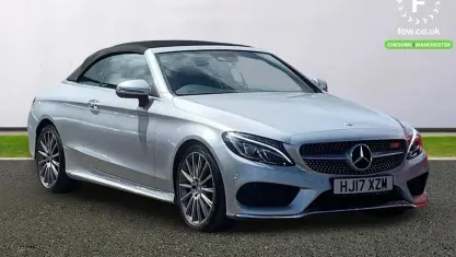 Used Mercedes C220 AMG line 170 HP (125 kW) 2017 Silver Cabriolet