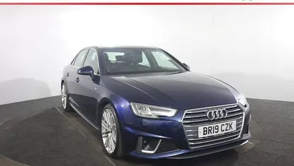 Used Audi A4 S-Line 150 HP (110 kW) 2019 Blue Sedan