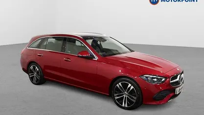 Red Used 2023 Mercedes C200 Exclusive Luxury Estate | £26,599 (Fair price)