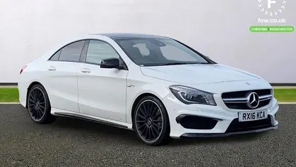 Used Mercedes CLA45 AMG Exclusive 381 HP (280 kW) 2016 White Coupe