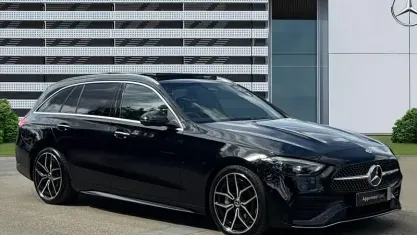 Used Mercedes C300 AMG line 258 HP (189 kW) 2025 Black Estate