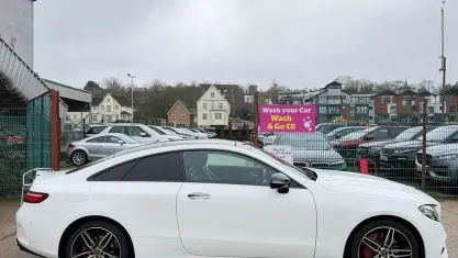 Used Mercedes E220 AMG line 194 HP (142 kW) 2018 White Coupe