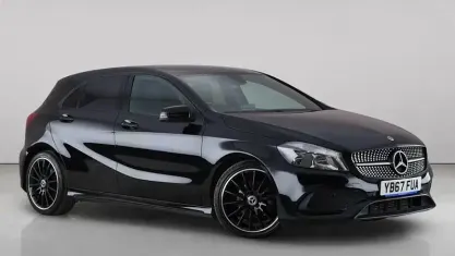 Used Mercedes A200 AMG line 156 HP (114 kW) 2017 Black Hatchback
