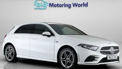 Used Mercedes A250 AMG line 259 HP (190 kW) 2021 White Hatchback