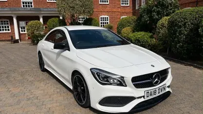 Used Mercedes CLA200 AMG line 136 HP (100 kW) 2018 White Coupe