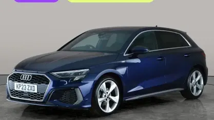 Used Audi A3 Sportback S-Line 150 HP (110 kW) 2023 Blue Hatchback