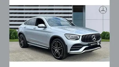 Begagnad Mercedes GLC43 AMG Premium Plus 390 HK (286 kW) 2023 Silver Sportkupé