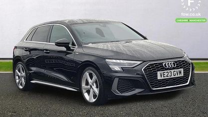 Used Audi A3 Sportback S-Line 150 HP (110 kW) 2023 Black Hatchback