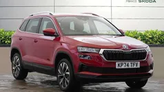 Velvet red metallic Used 2024 Skoda Karoq SE L SUV | £27,495 (Fair price)