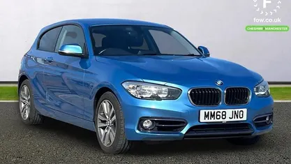 Used BMW 118 Sport Line 136 HP (100 kW) 2018 Blue Hatchback