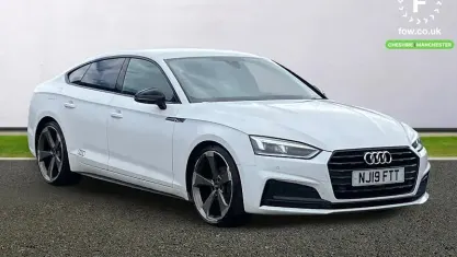 Used Audi A5 Sportback Black Edition 190 HP (139 kW) 2019 White Hatchback