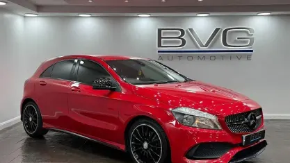 Used Mercedes A220 AMG line 177 HP (130 kW) 2017 Red Hatchback