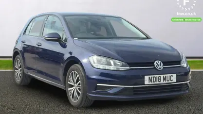 Used VW Golf VII SE 110 HP (80 kW) 2018 Blue Hatchback