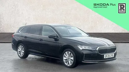 Used Skoda Superb SE Technology 150 HP (110 kW) 2025 Midnight black metallic Estate