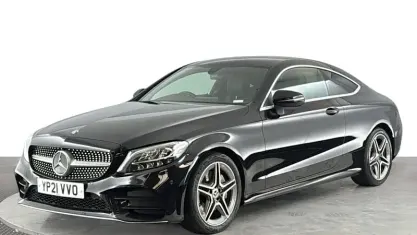 Used Mercedes C300 AMG line 245 HP (180 kW) 2021 Black Coupe