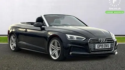 Used Audi A5 Cabriolet S-Line 190 HP (139 kW) 2019 Black Cabriolet