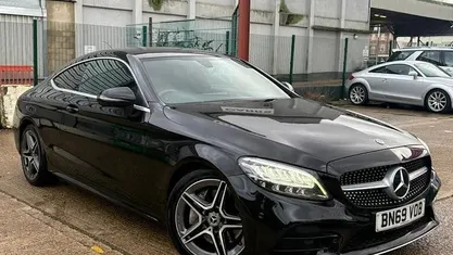 Used Mercedes C300 AMG line 245 HP (180 kW) 2019 Black Coupe