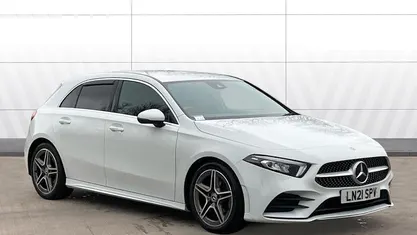 Used Mercedes A180 AMG line 136 HP (100 kW) 2020 White Hatchback