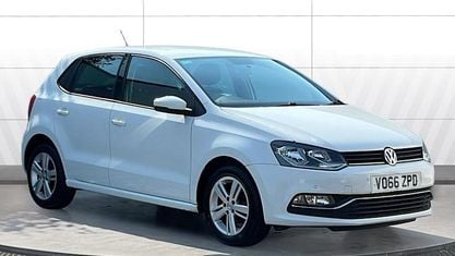Begagnad VW Polo Match 90 HK (66 kW) 2016 Vit Halvkombi