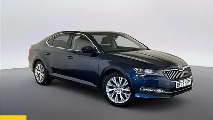 Used Skoda Superb SE L 190 HP (139 kW) 2023 Blue Hatchback
