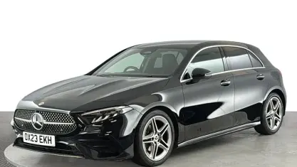 Used Mercedes A200 AMG line 163 HP (119 kW) 2023 Black Hatchback
