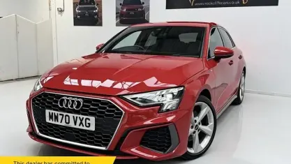 Used Audi A3 Sportback S-Line 150 HP (110 kW) 2020 Red Hatchback