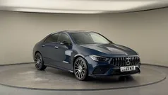 Denim blue Used 2022 Mercedes CLA220 AMG line Sedan | £25,150 (Fair price)
