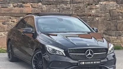 Used Mercedes CLA220 AMG line 170 HP (125 kW) 2018 Black Coupe