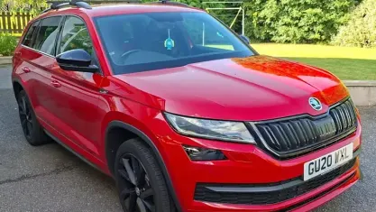 Used Skoda Kodiaq SportLine 190 HP (139 kW) 2020 Red SUV