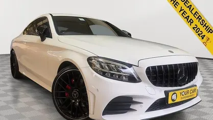 Used Mercedes C200 AMG line 184 HP (135 kW) 2019 White Coupe