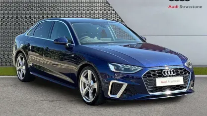 Used Audi A4 S-Line 204 HP (150 kW) 2022 Blue Sedan