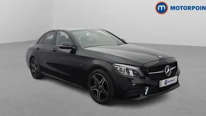 Used Mercedes C300e AMG line 306 HP (225 kW) 2021 Black Sedan
