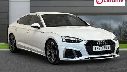 Used Audi A5 Sportback S-Line 150 HP (110 kW) 2020 White Hatchback