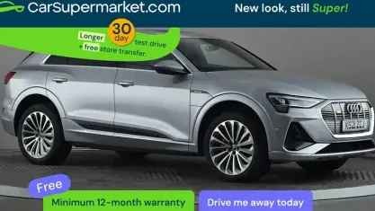 Używany Audi e-tron S-Line 230 kW (313 KM) 2021 Srebrny SUV