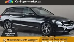 Black Used 2018 Mercedes C250 AMG Line Premium Plus Estate | £19,197 (Fair price)