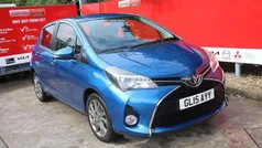 Blue Used 2015 Toyota Yaris Hatchback | £7,695 (Fair price)