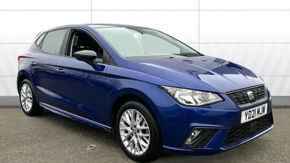 Used Seat Ibiza SE Technology 95 HP (69 kW) 2021 Blue Hatchback