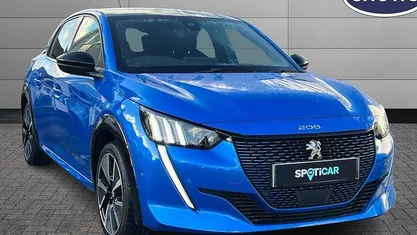 Blue Used 2021 Peugeot e-208 Premium Hatchback | £13,064 (Fair price)