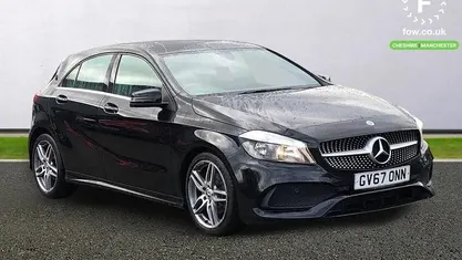 Used Mercedes A160 AMG line 102 HP (75 kW) 2018 Black Hatchback