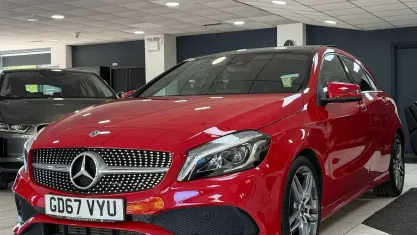 Used Mercedes A180 AMG Line Premium Plus 122 HP (89 kW) 2018 Red Hatchback