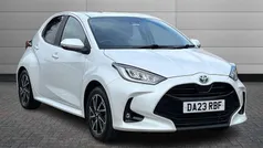 Pure white Used 2023 Toyota Yaris Hybrid Design Hatchback | £17,495 (Fair price)