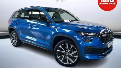 Race blue metallic Used 2024 Skoda Kodiaq SportLine SUV | £30,499 (Fair price)