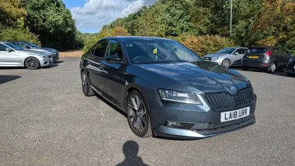 Used Skoda Superb SportLine 150 HP (110 kW) 2018 Grey Hatchback