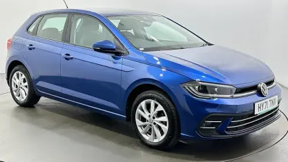 Used VW Polo Style 95 HP (69 kW) 2021 Blue Hatchback