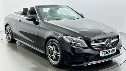 Used Mercedes C300 AMG line 258 HP (189 kW) 2019 Black Cabriolet