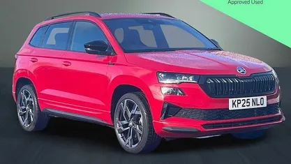 Used Skoda Karoq SportLine 150 HP (110 kW) 2025 Velvet red metallic SUV