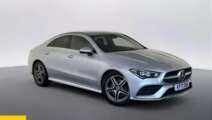 Used Mercedes CLA200 AMG line 163 HP (119 kW) 2021 Silver Coupe