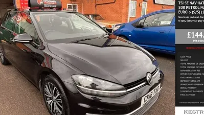 Used VW Golf VII SE 125 HP (91 kW) 2018 Black Hatchback